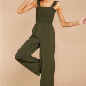 Sage the Label/ green tank jumpsuit
